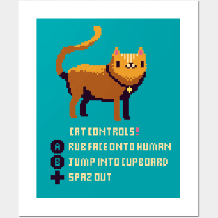 cat controls! Posters and Art